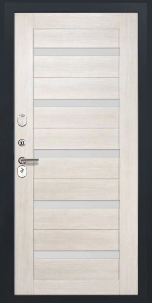 Входная дверь ДвериПРО Квадро СБ-1 (ст. белое, 16мм, беленый дуб) DPRO196852 внутренняя сторона