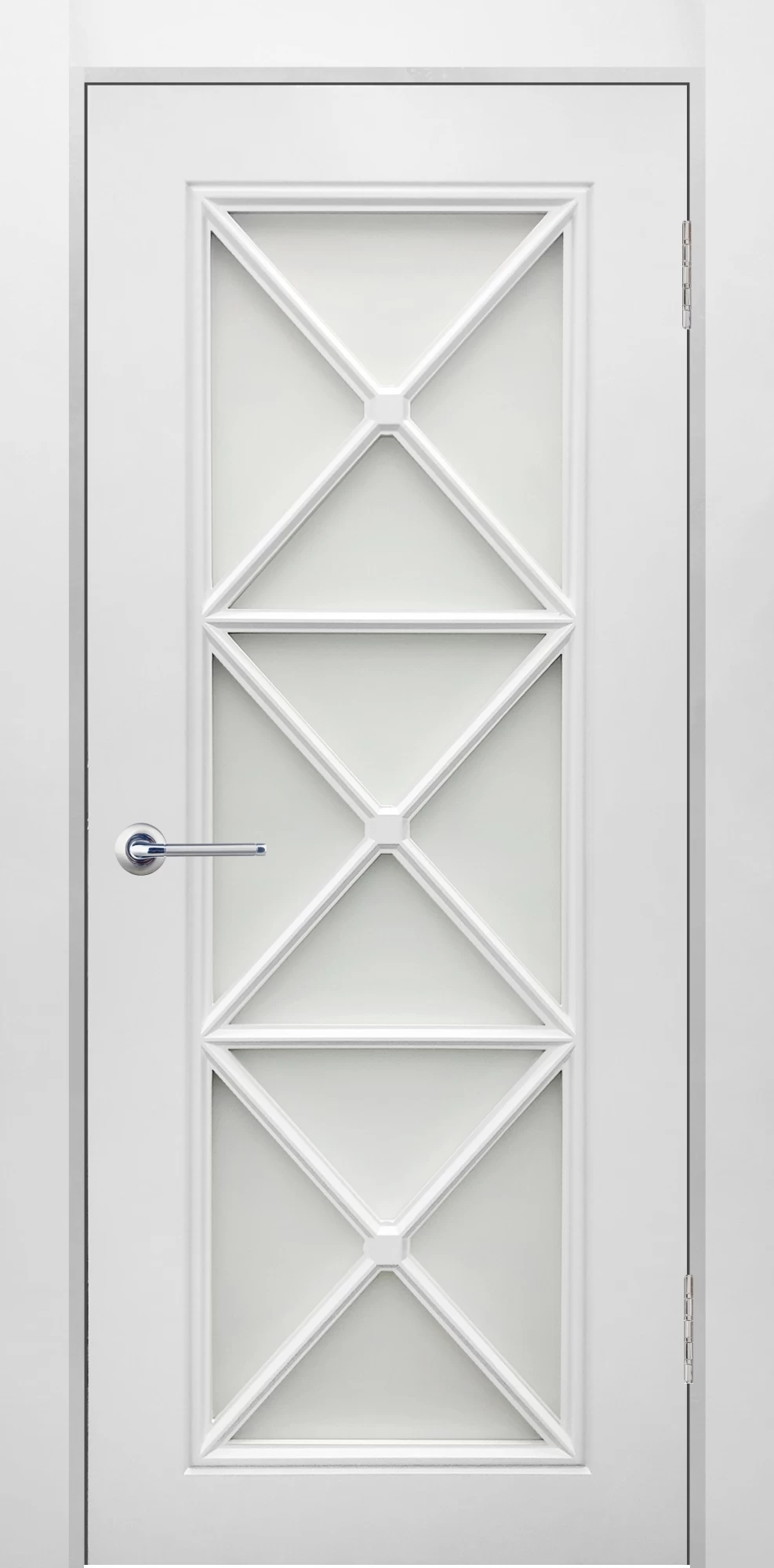Фото Межкомнатная дверь Легенда Британия 2 Белый Стекло Сатинат белое