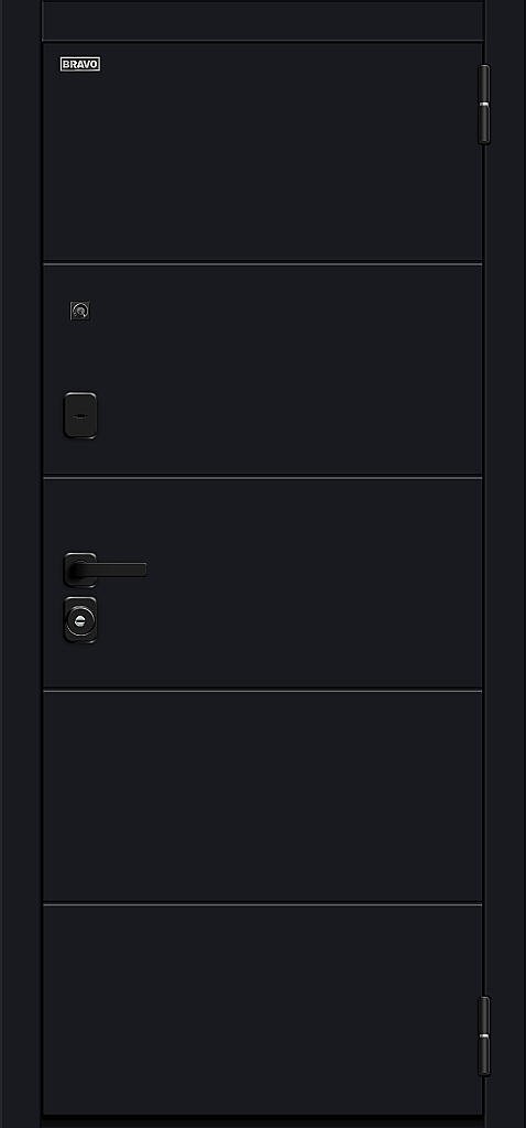 Входная дверь Флэт/SBlack Black Shell/White Silk BR6170 внешняя сторона