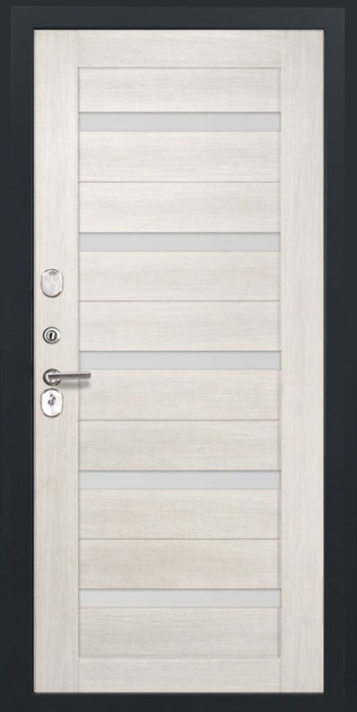 Входная дверь ДвериПРО Модель L-46 СБ-1 (ст. белое, 16мм, беленый дуб) DPRO195810 внутренняя сторона
