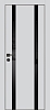Межкомнатная дверь PX-9  черная кромка с 4-х ст. Сапфир матовый